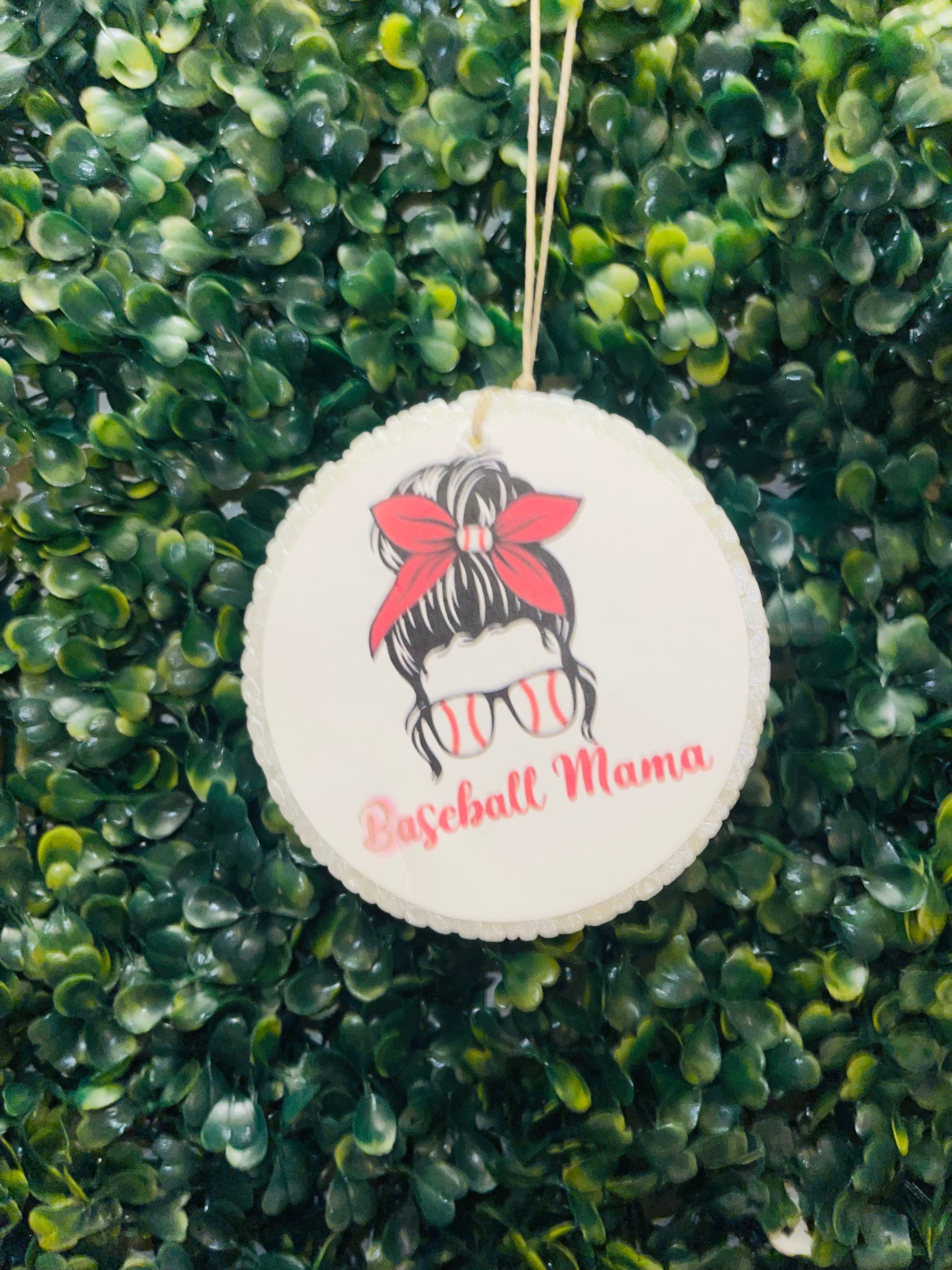 Baseball Mama Car Freshie- Scent Back Porch Mystery